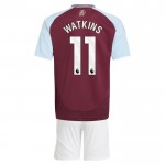 Günstige Fußballtrikots Aston Villa Watkins 11 Kinder Heimtrikot 2024-25 Kurzarm